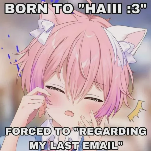 Born to uwu, forced to regarding my last email