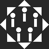 TARS earlier logo: five figures in an octagonal frame of triangles